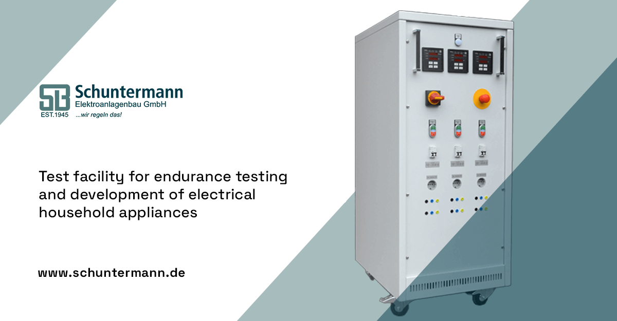 Test facility for endurance testing and development of electrical household appliances | Schuntermann.de